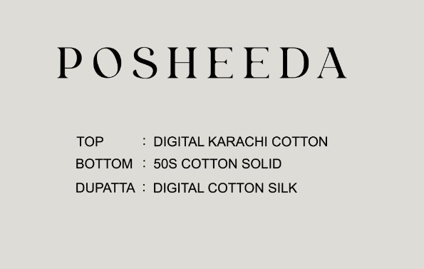 Posheeda By Fida Printed Karachi Cotton Dress Material Export In India

